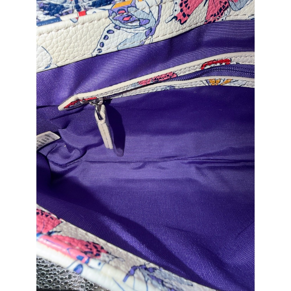 Vera Bradley Butterflies in Flight Flap Shoulder Bag Faux Leather 52207-23440 - Picture 7 of 10